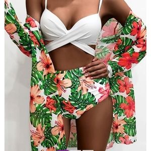 NIDALEE Tropical Bikini & Coverup Set